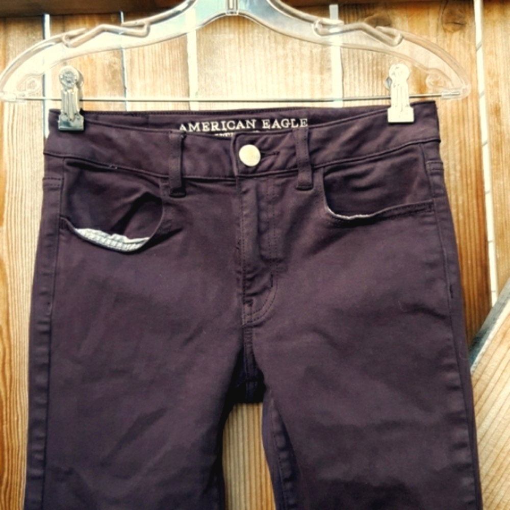 American eagle hi rise jegging crop stretch jeans 4 - Picture 2 of 7